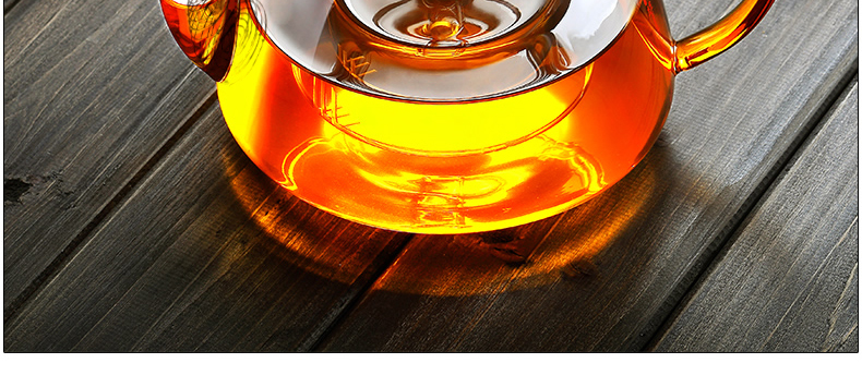 金熊 1.3L高硼硅玻璃茶壶茶具手工吹制直火煮茶壶加厚耐热玻璃茶道飘逸壶 电陶炉适用 JT529-京东