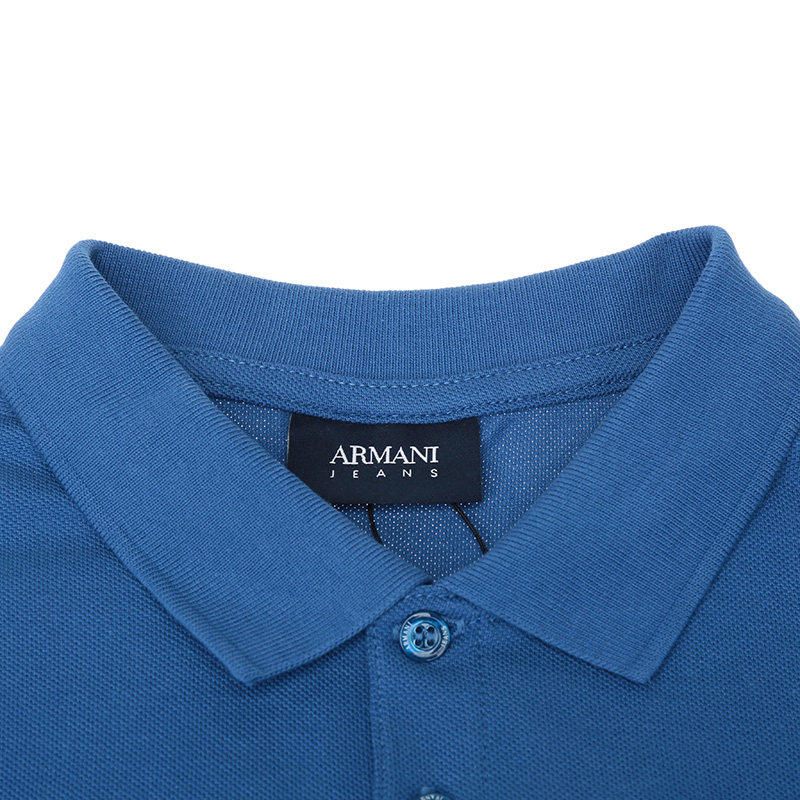 armani jeans 阿玛尼 男士蓝色棉质短袖polo衫 3y6f07 6j0sz 1541 m码