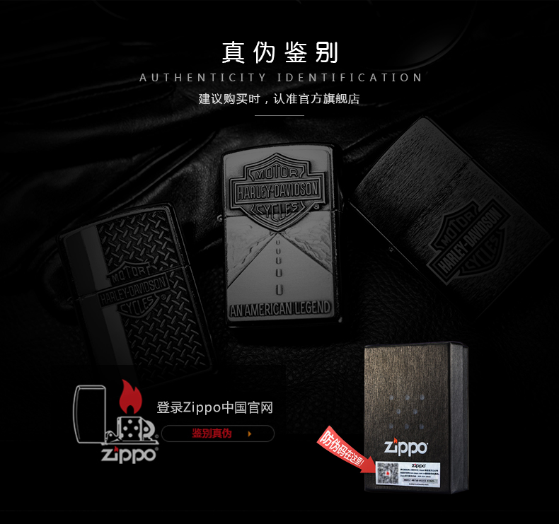 之宝(Zippo) 防风打火机 哈雷铁鹰贴章 拉丝镀铬 徽章 200HD.H231-京东