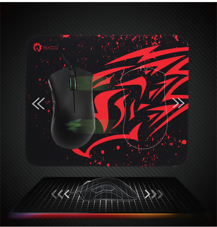 Should be cool cool EXCO red leopard game anti-skid mouse pad oversized paddle office home bottom anti-slip MSP022-Jingdong