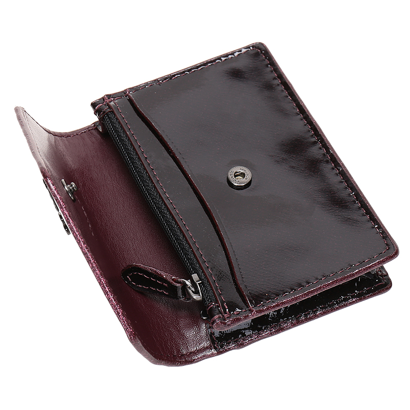 【蔻驰女士卡包】coach 蔻驰 奢侈品 女士深红色皮质