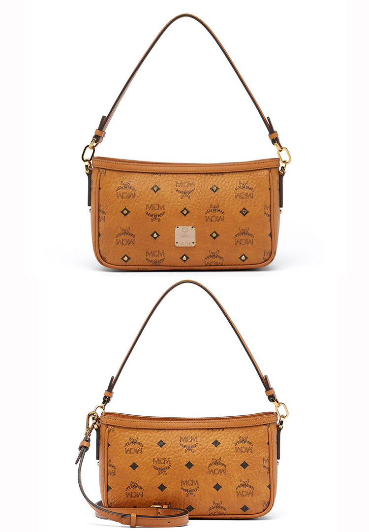 品牌:mcm 型号:mws6avi31co001 颜色:棕色 材质:pvc 款式:单肩包