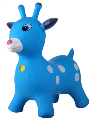 【京东超市】哈哈球 儿童玩具卡通音乐跳跳鹿 加厚充气儿童小摇马