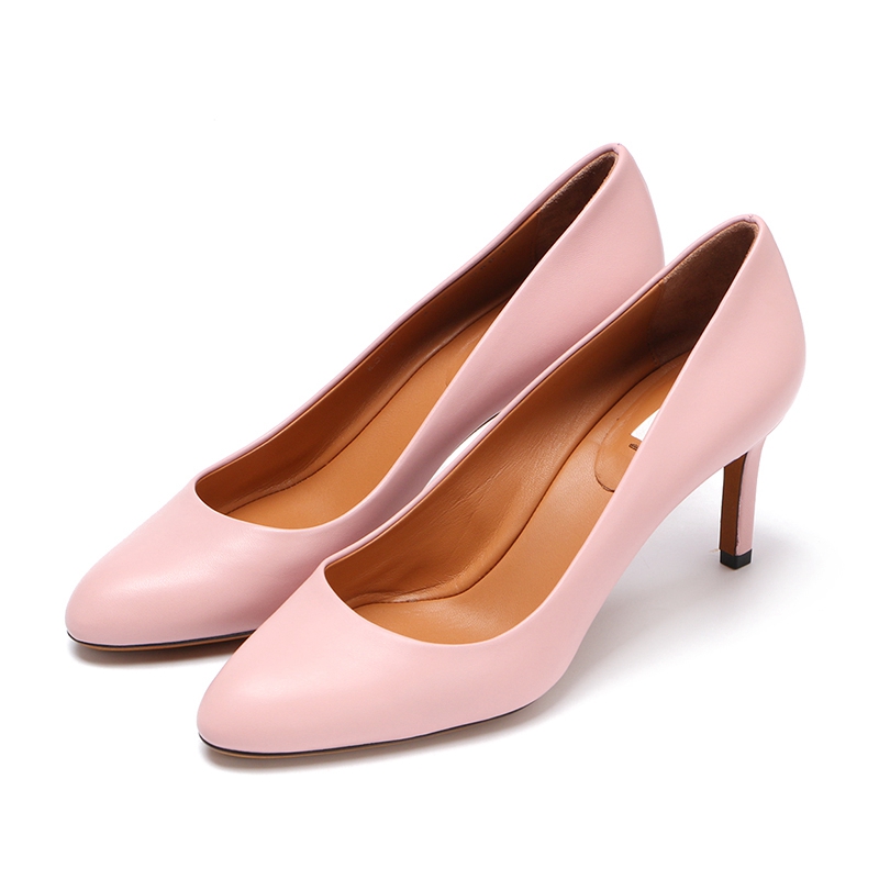 【巴利女士船鞋】bally 巴利 女士裸粉色羊皮高跟船鞋 edita/16 6.