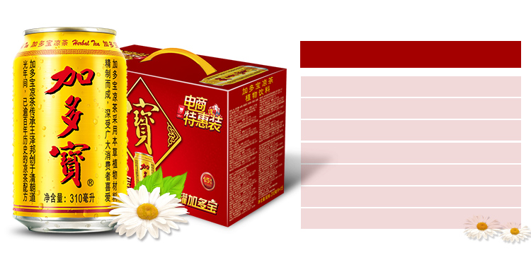 加多宝 凉茶植物饮料 茶饮料 310ml*15罐 整箱装-京东