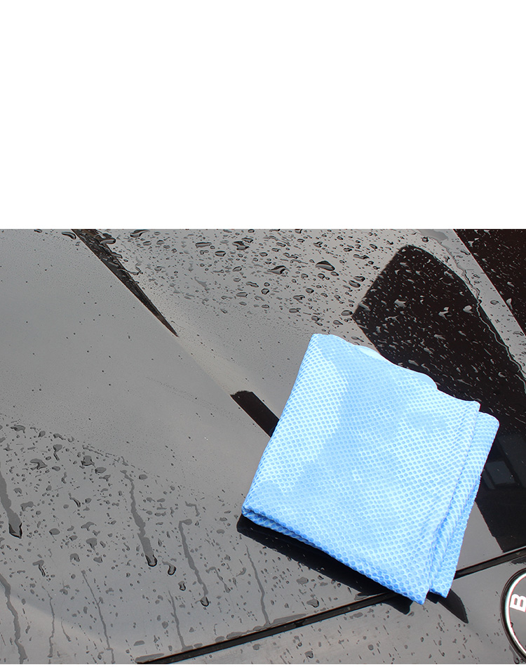 YUECAR Synthetic Chamois Leather Towel, Car Cleaning Cloth, Powerful Absorbent Car Drying Towel - Blue Large Size, 1 Pack 9