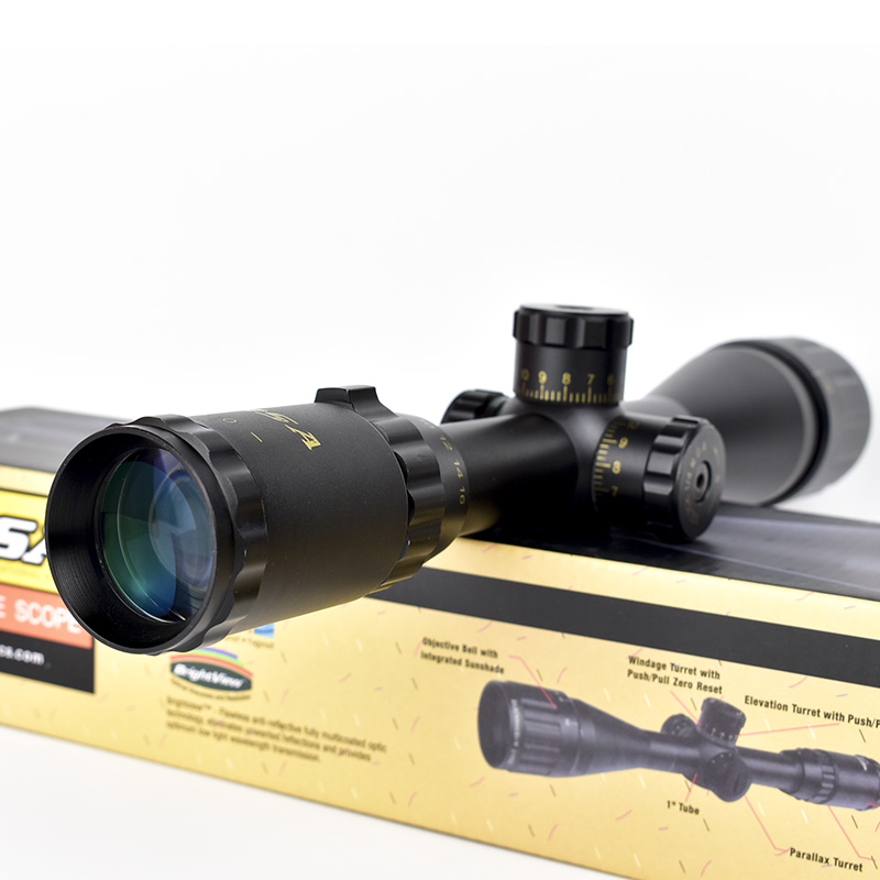 bsa瞄准镜抗震416倍高清十字准星瞄准器带锁定带红绿光bsa416x44aoeys