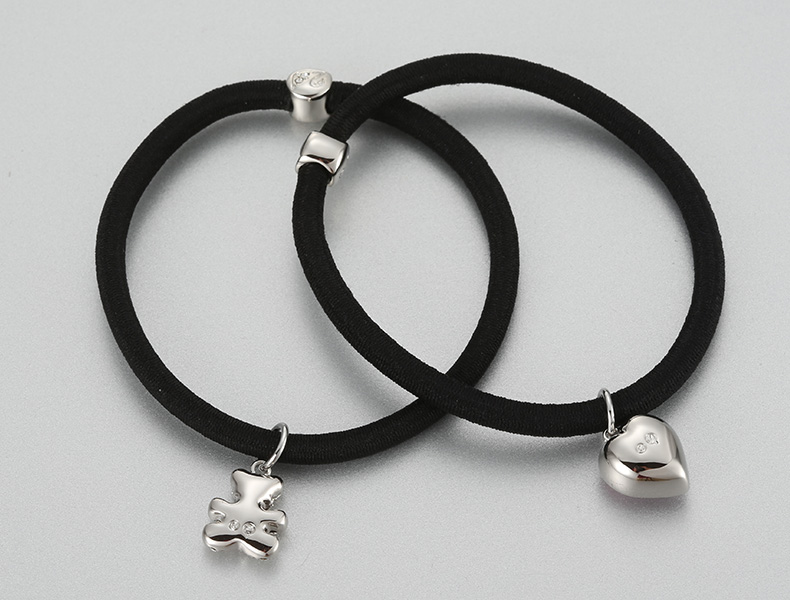 swarovski施华洛世奇 小熊心心 黑色 hair acc弹力发圈套装 发饰女