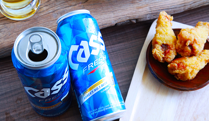 韩国进口啤酒 凯狮(cass)原味鲜啤500mlx24听整箱装cass炸鸡啤酒