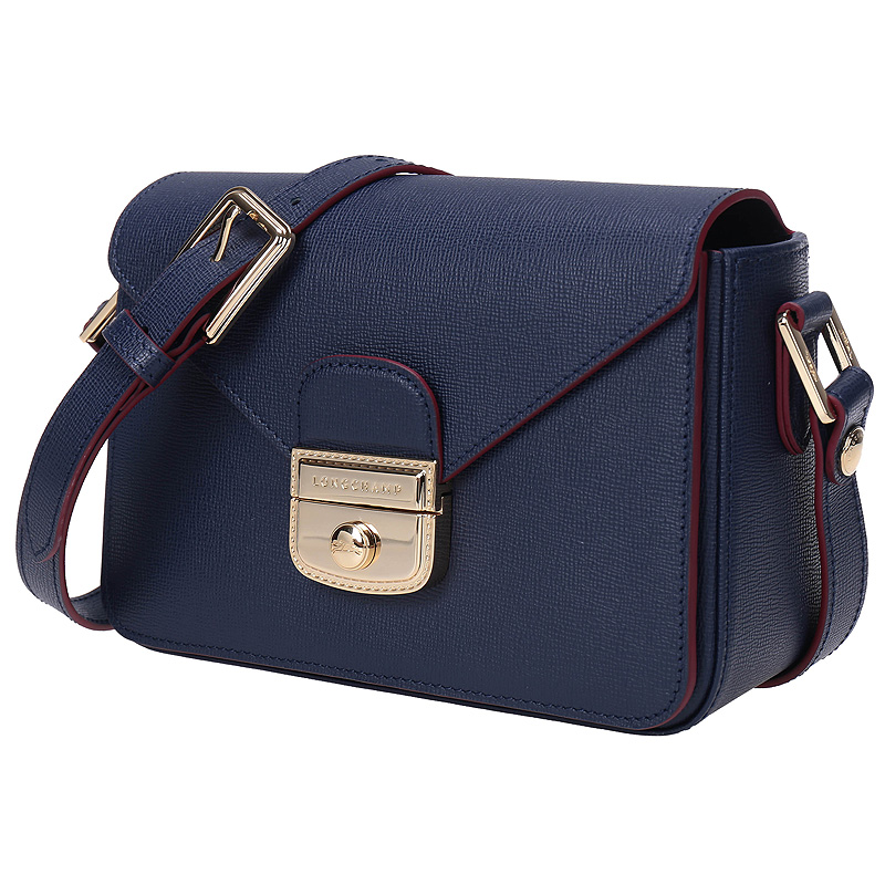 longchamp 珑骧 女士牛皮小号单肩斜挎包 1511 813 006 海军蓝色
