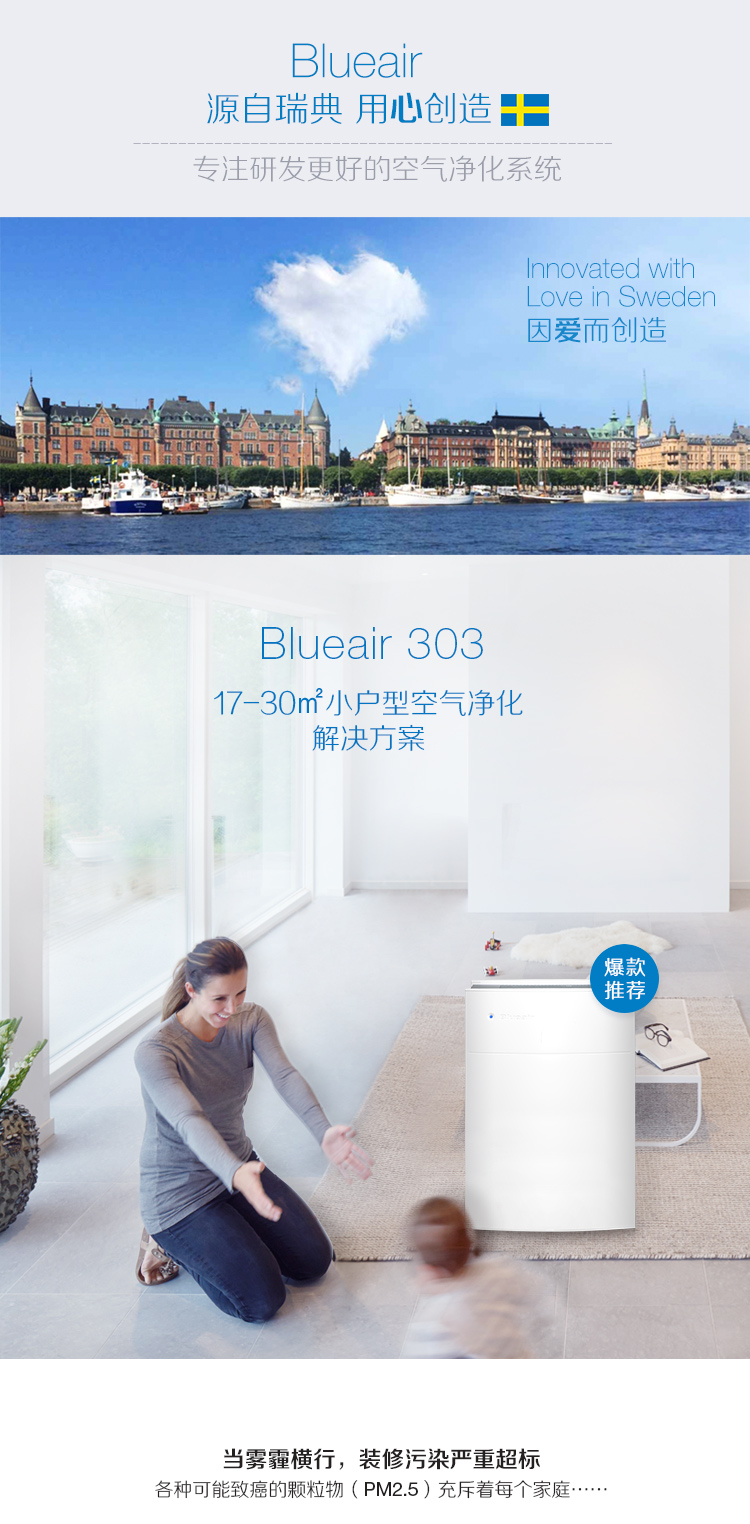 布鲁雅尔（Blueair）空气净化器 303-京东