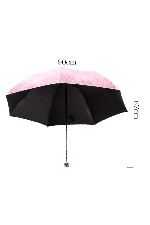 【Jingdong Supermarket】 Paradise Umbrella School Girl Vinyl Silk Screen Three fold ultra-light Mushroom Princess sunny umbrella sun umbrella light blue 30134ELCJ-Jingdong