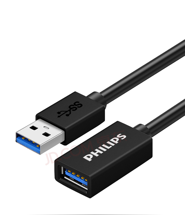 PHILIPS USB 3.0 Extension Cable Male to Female, High-Speed Data Transfer Cable for Computer, USB Drive, Mouse, Keyboard Extension Cord, 3 Meters SWR1526 7