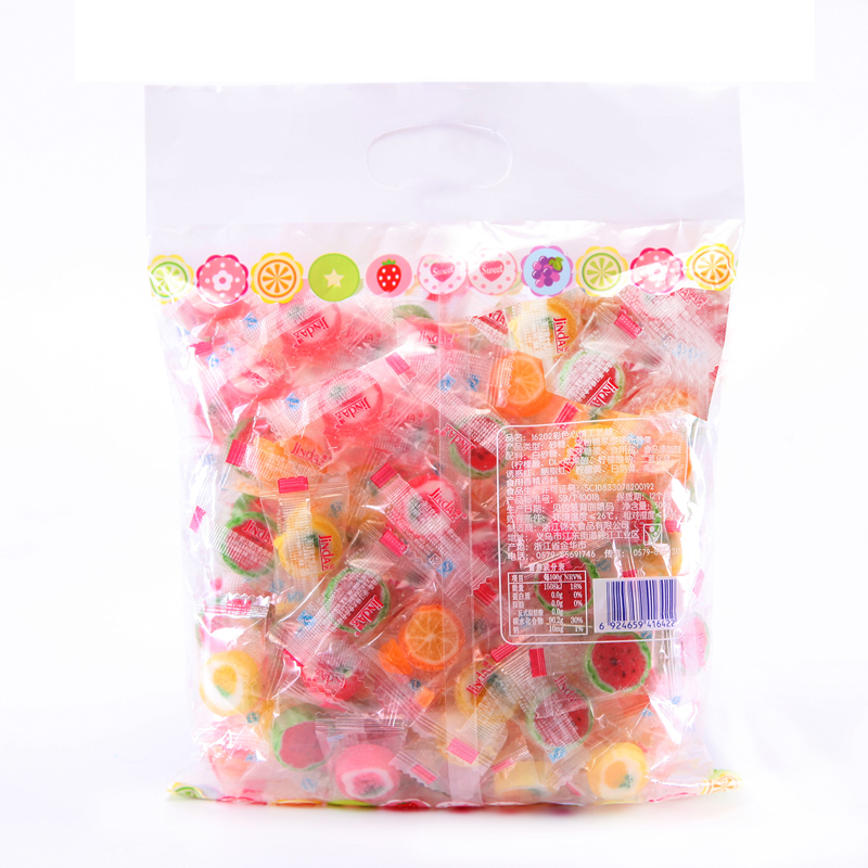 锦大彩色水果切片糖 500g/袋 儿童糖果 硬糖 喜糖水果糖 婚庆招待糖