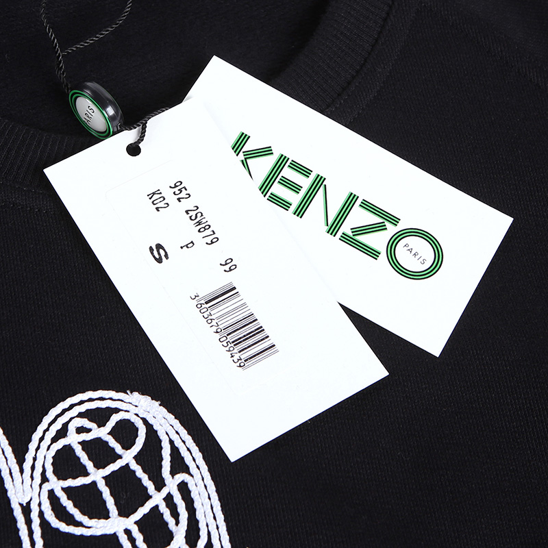 kenzo 高田贤三 女士黑色棉质长袖套头衫 f762sw879952 99 m