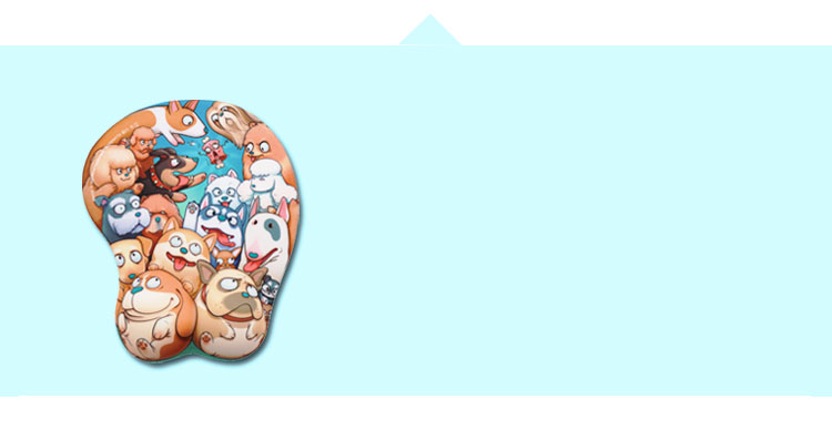 Should be cool cool EXCO wave silicone mouse pad bracers original cute cartoon three-dimensional office hand care MSP038 Babou Wang - Jingdong