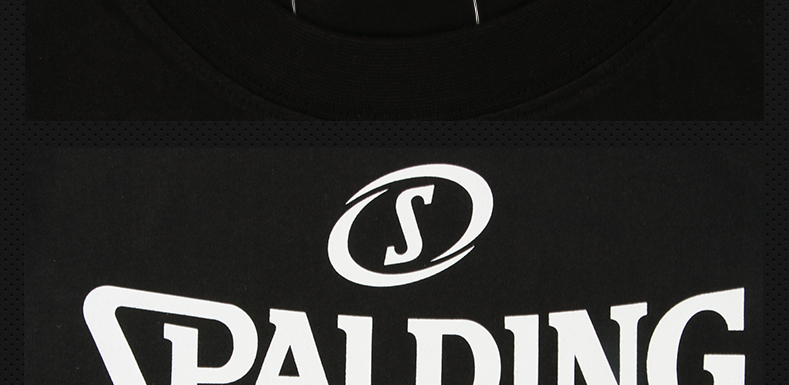 斯伯丁spalding篮球运动服男子休闲长袖t恤针织衫 20012-01黑色2xl