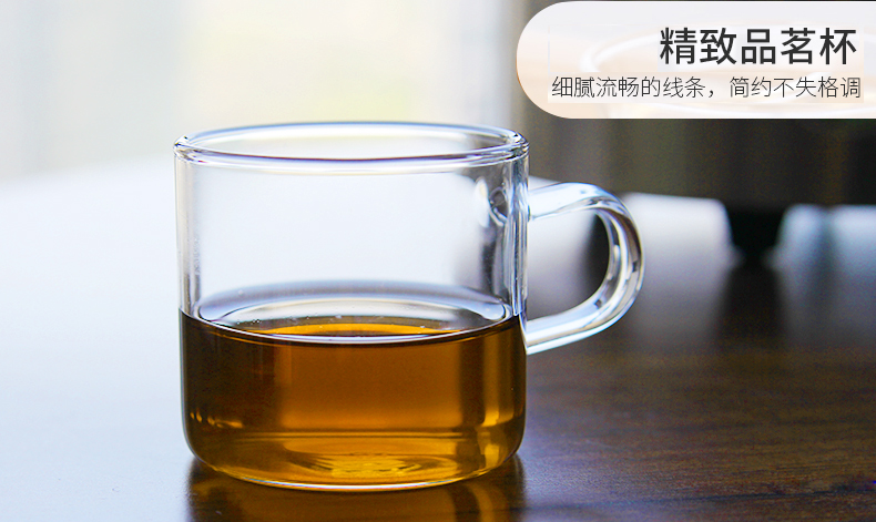 金熊 功夫茶具9件套装礼盒高硼硅玻璃茶壶飘逸茶道壶加厚耐高温(一壶六杯一茶盘一分茶器)电陶炉适用 T937-京东