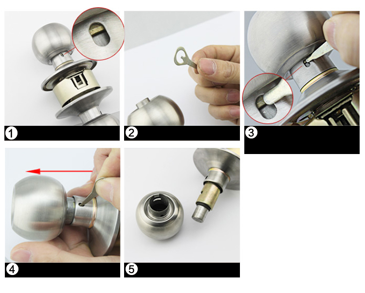 Fly.Globe Spherical Lock for Bedroom Door, 304 Stainless Steel Ball Lock FQ-5791CP(60) 13