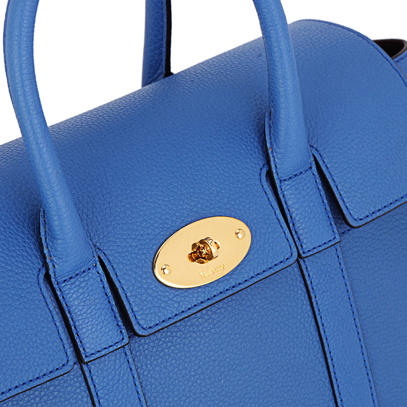 mulberry 玛百莉 small new bayswater系列女款蓝色牛皮复古奢侈品斜