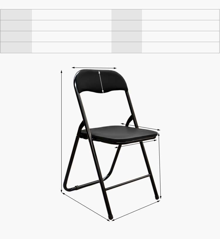 Huakaizhixing Folding Chair, Home And Office Stool, Posture Training Chair, Conference Chair with Backrest, XK1030 Black 18