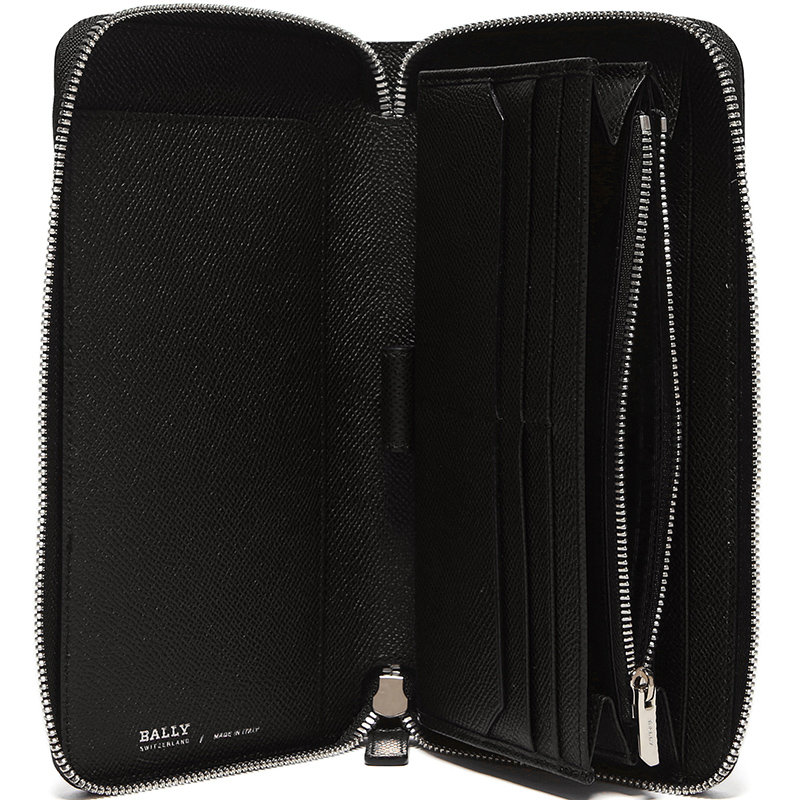bally 巴利 男士黑白拼色牛皮时尚长款拉链钱包 litevin bold/00