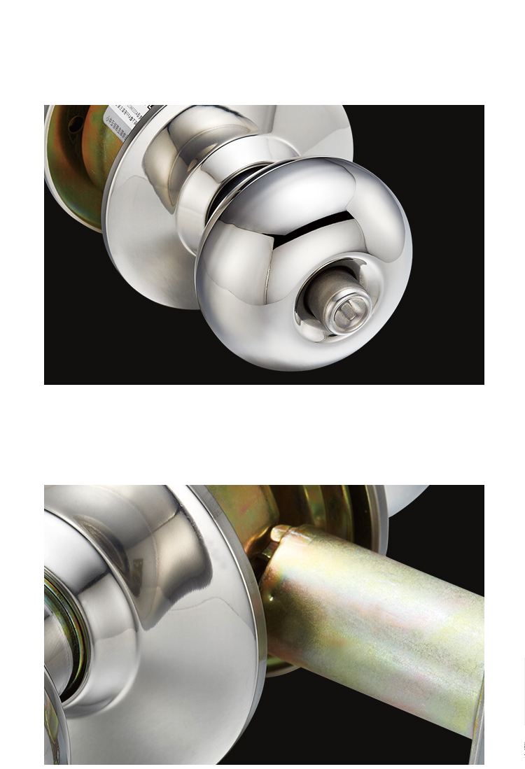 Fly.Globe Spherical Lock for Bedroom Door, 304 Stainless Steel Ball Lock FQ-5791CP(60) 11