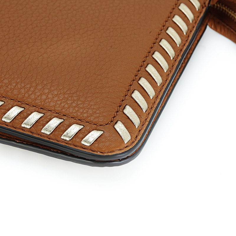 michaelkors迈克科尔斯mk女包lauryn系列女士棕色牛皮中号手拿包32s