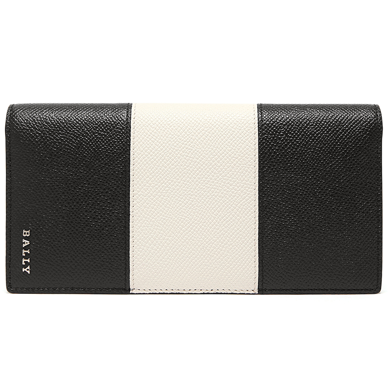 bally 巴利 男士黑白拼色牛皮时尚长款拉链钱包 litevin bold/00