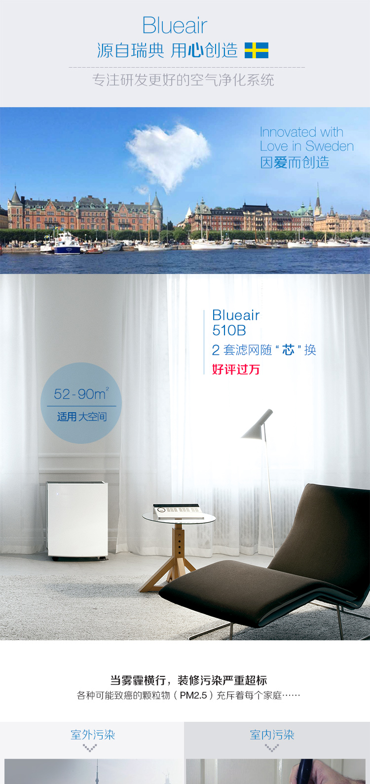 布鲁雅尔（Blueair）空气净化器 510b-京东