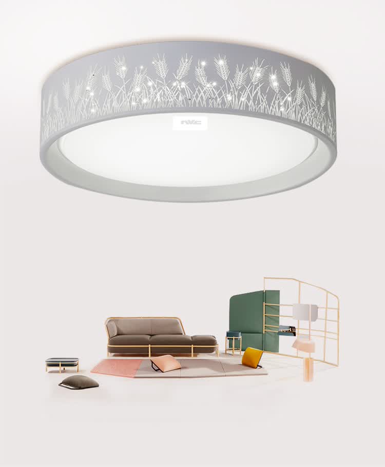 雷士照明(nvc)led吸顶灯简约现代大气书房灯调光圆形餐厅房间卧室灯