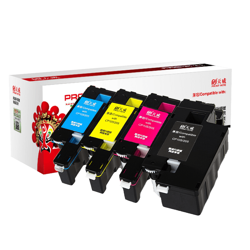 适用富士施乐cp105b cp205 cp205w cm206b cp215 打印机 四色套装