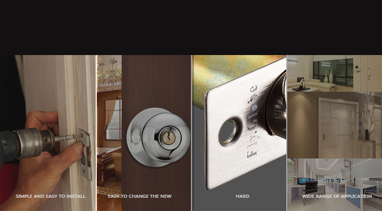 Fly.Globe Spherical Lock for Bedroom Door, 304 Stainless Steel Ball Lock FQ-5791CP(60) 4