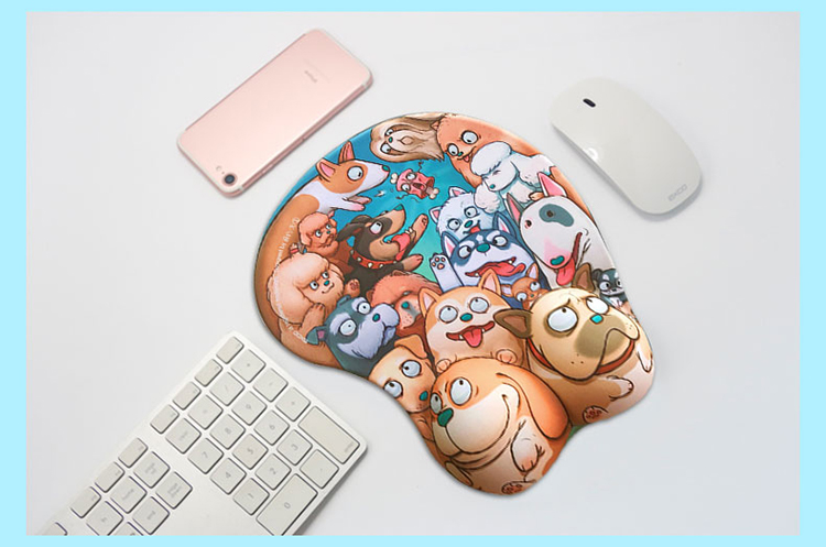Should be cool cool EXCO wave silicone mouse pad bracers original cute cartoon three-dimensional office hand care MSP038 Babou Wang - Jingdong