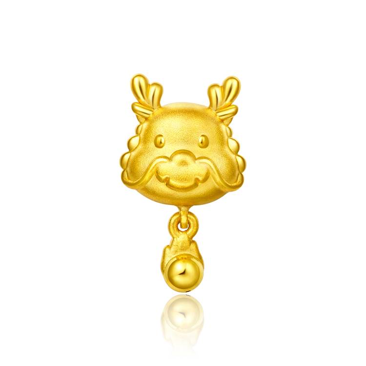 周大福(chow tai fook)十二生肖转运珠足金黄金吊坠 生肖龙 r18767