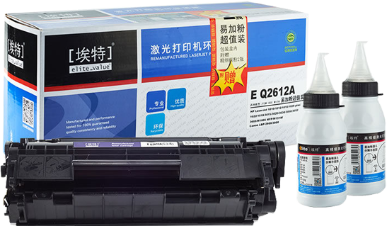 埃特（elite_value）E Q2612A易加粉+2瓶墨...-京东