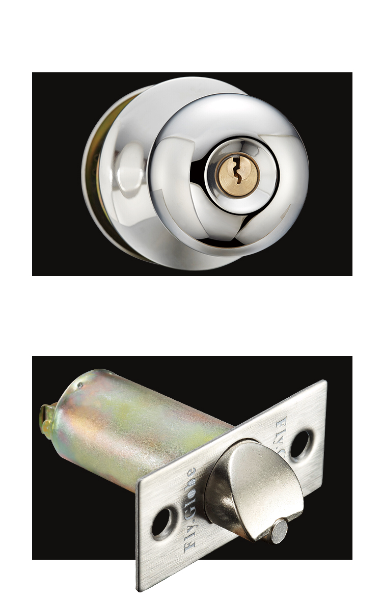 Fly.Globe Spherical Lock for Bedroom Door, 304 Stainless Steel Ball Lock FQ-5791CP(60) 10