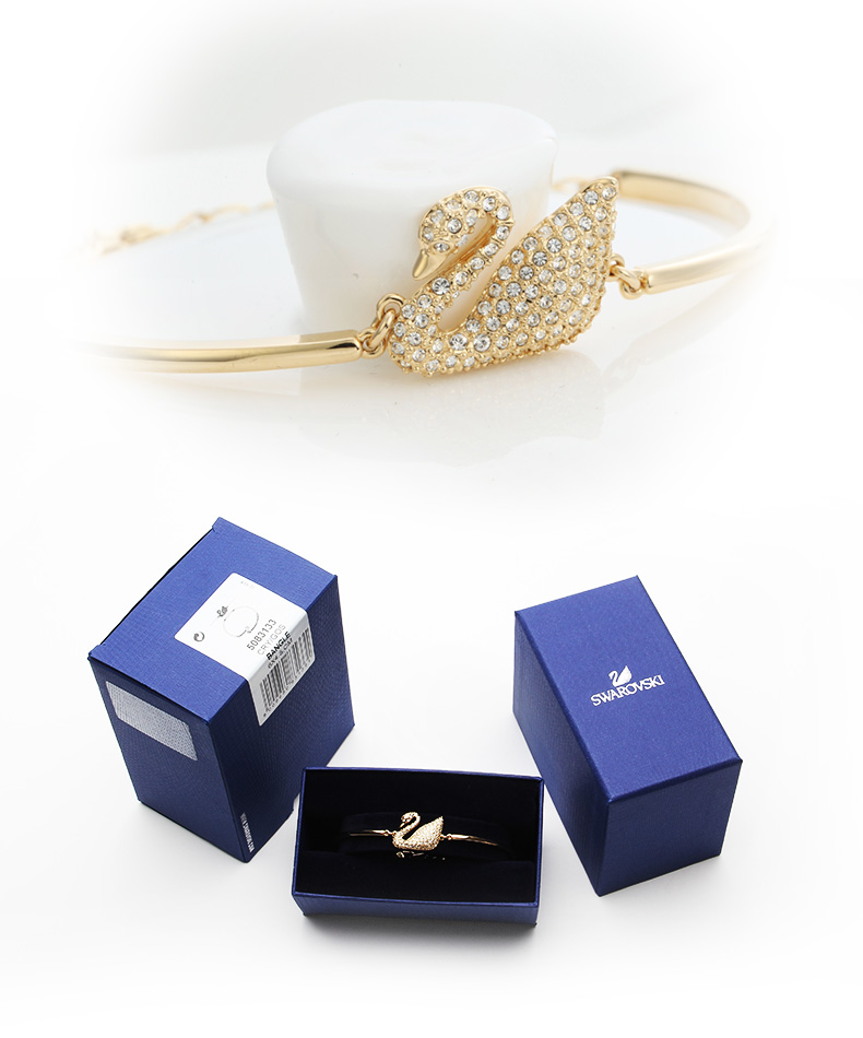 【施华洛世奇5011990】施华洛世奇 经典银天鹅 swan 手链女 时尚饰品