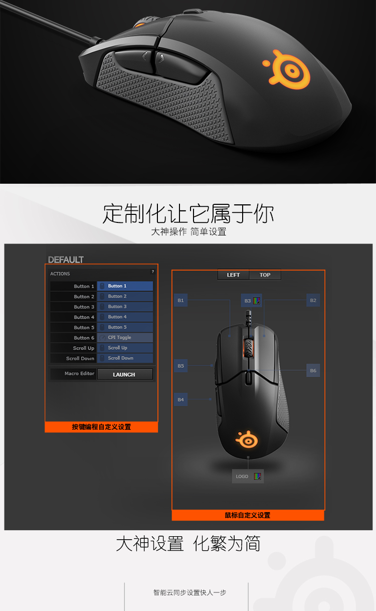 赛睿（SteelSeries）Rival 310 游戏鼠标 绝地求生吃鸡利器 一比一电竞传感器12000DPI-京东