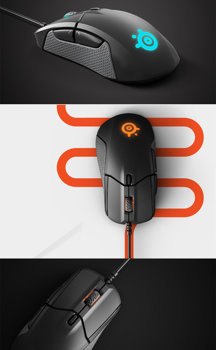 赛睿（SteelSeries）Rival 310 游戏鼠标 绝地求生吃鸡利器 一比一电竞传感器12000DPI-京东