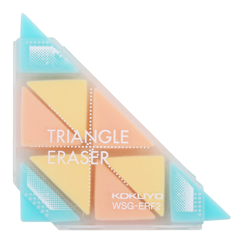 KOKUYO Triangular Eraser for Students' Exams, Colored Pencils, 4 Boxes, WSG-ERF2