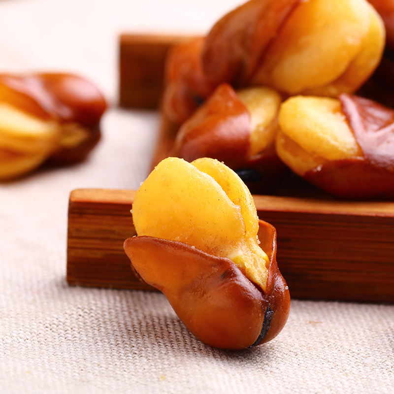 百草味坚果炒货休闲零食干果小吃豆类蚕豆酥脆 盐焗味兰花豆210g/袋