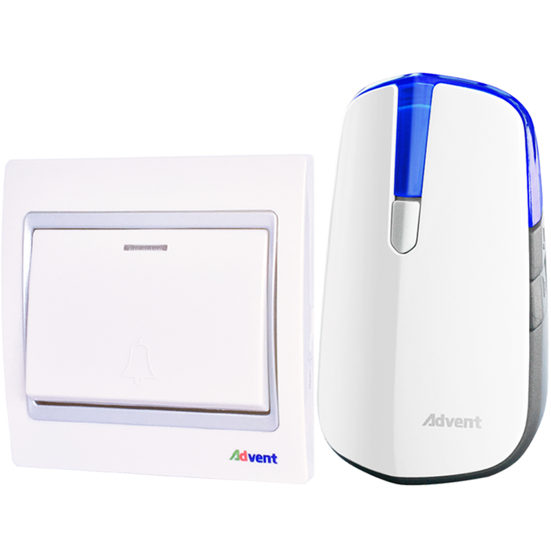 Advent J-581P Long-Range Wireless Doorbell for Home Use, Call Button with Large 86 Panel, One-To Doorbell System