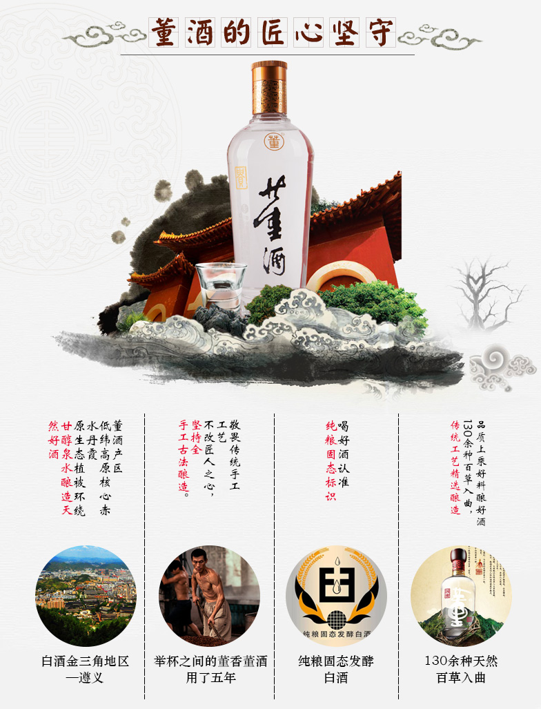 董酒 白酒 新贵董 董香型 54度 500ml*6瓶 整箱装 高度白酒