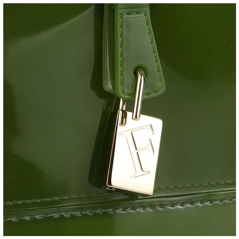 furla 芙拉 女士candy rock系列橄榄绿色pvc手提包 830185 b bik1 gns