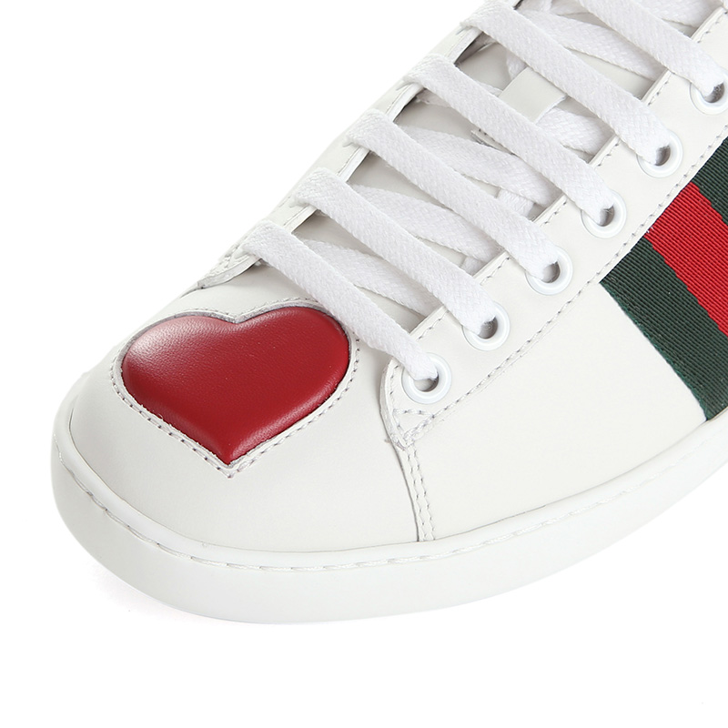 古驰gucci gucci女鞋 白色牛皮休闲女士平底鞋 435638 a38m0 9074 37