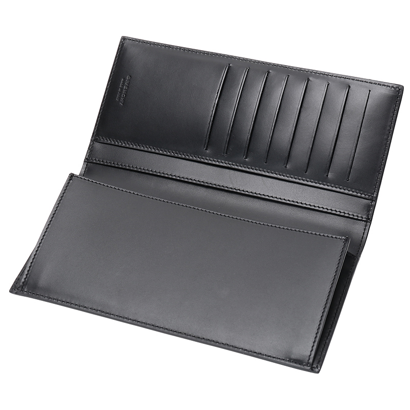 givenchy 纪梵希 男士五角星标志黑色皮革长款钱包钱夹 bk06030275