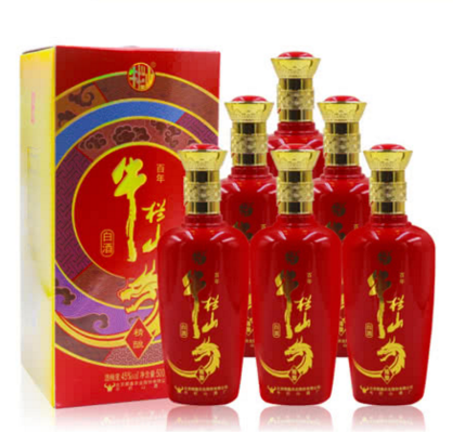 牛栏山精酿45度浓香型白酒500ml*6整箱-京东
