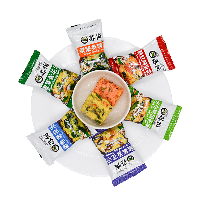 苏伯蛋花汤 6口味速食汤蛋花汤 紫菜番茄白菜菠菜鲜蔬芙蓉全家福套餐