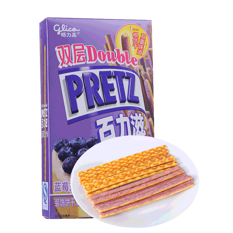 格力高百力滋双层装饰饼干蓝莓芝士味45g